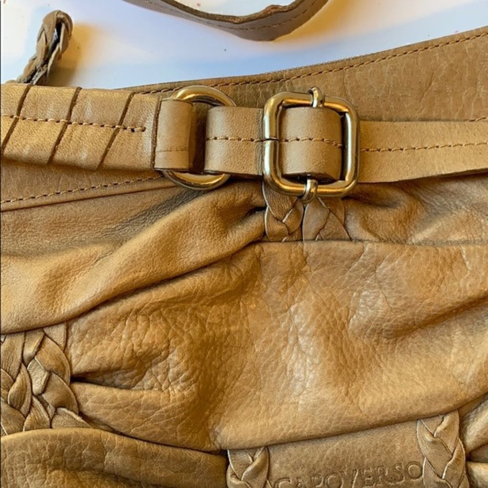 NWOT. Capoverso Leather Cross Body Bag 13.5”x8”x1”. - Picture 7 of 8